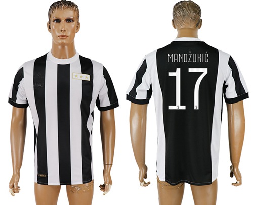 Juventus #17 Mandzukic 120th Anniversary Soccer Club Jersey - Click Image to Close